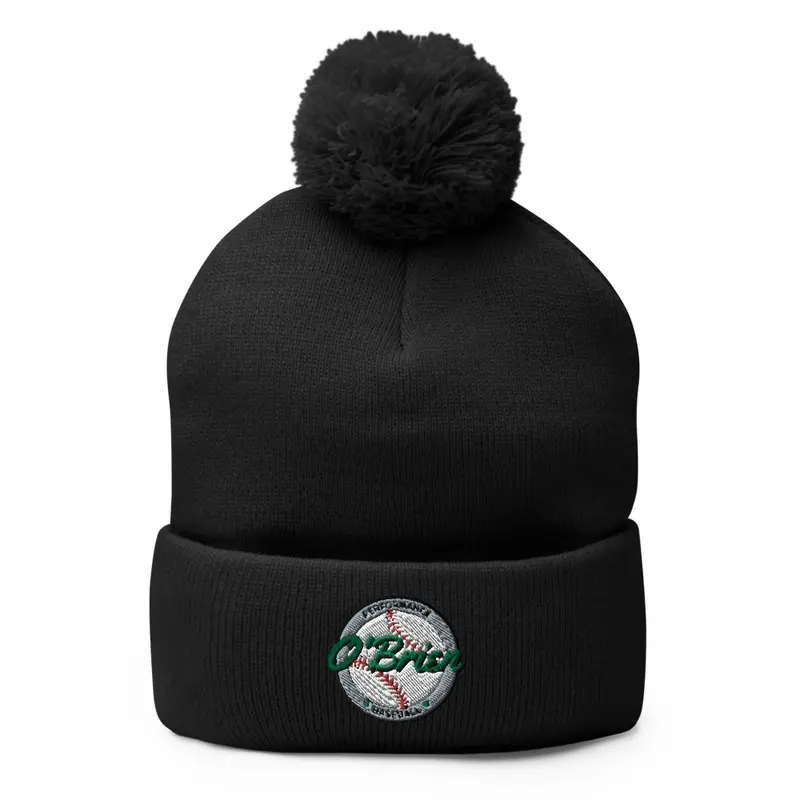 Unisex O'BP Logo Black Cuffed Knit Hat